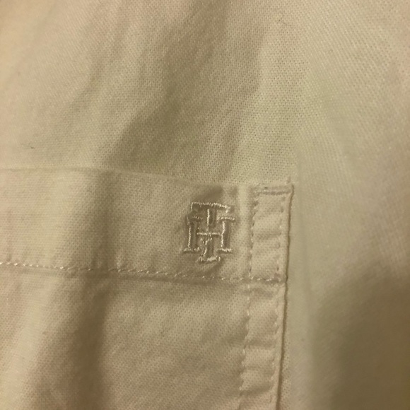 Tommy Hilfiger white button up blouse. - Picture 2 of 10